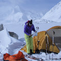 Our second camp alone on the glacier